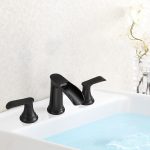 Modern Widespread Waterfall 2 Handle Bathroom Faucet