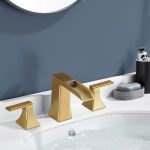Modern Widespread Waterfall 2 Handle Bathroom Faucet