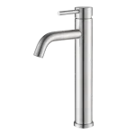Tall Vessel Sink Faucet SUS304 Stainless Steel Brushed Nickel Single Handle Basin Mixer Tap