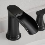 Modern Widespread Waterfall 2 Handle Bathroom Faucet